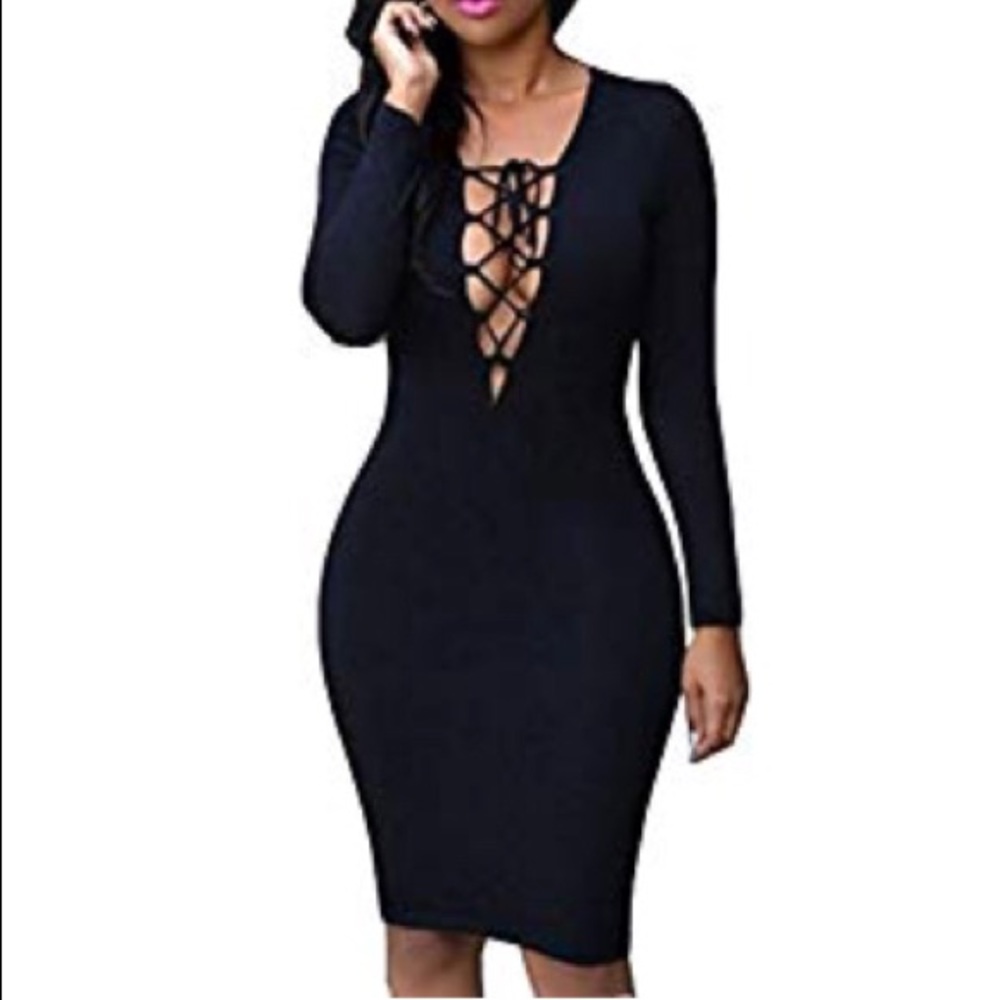 Faux suede bodycon dress